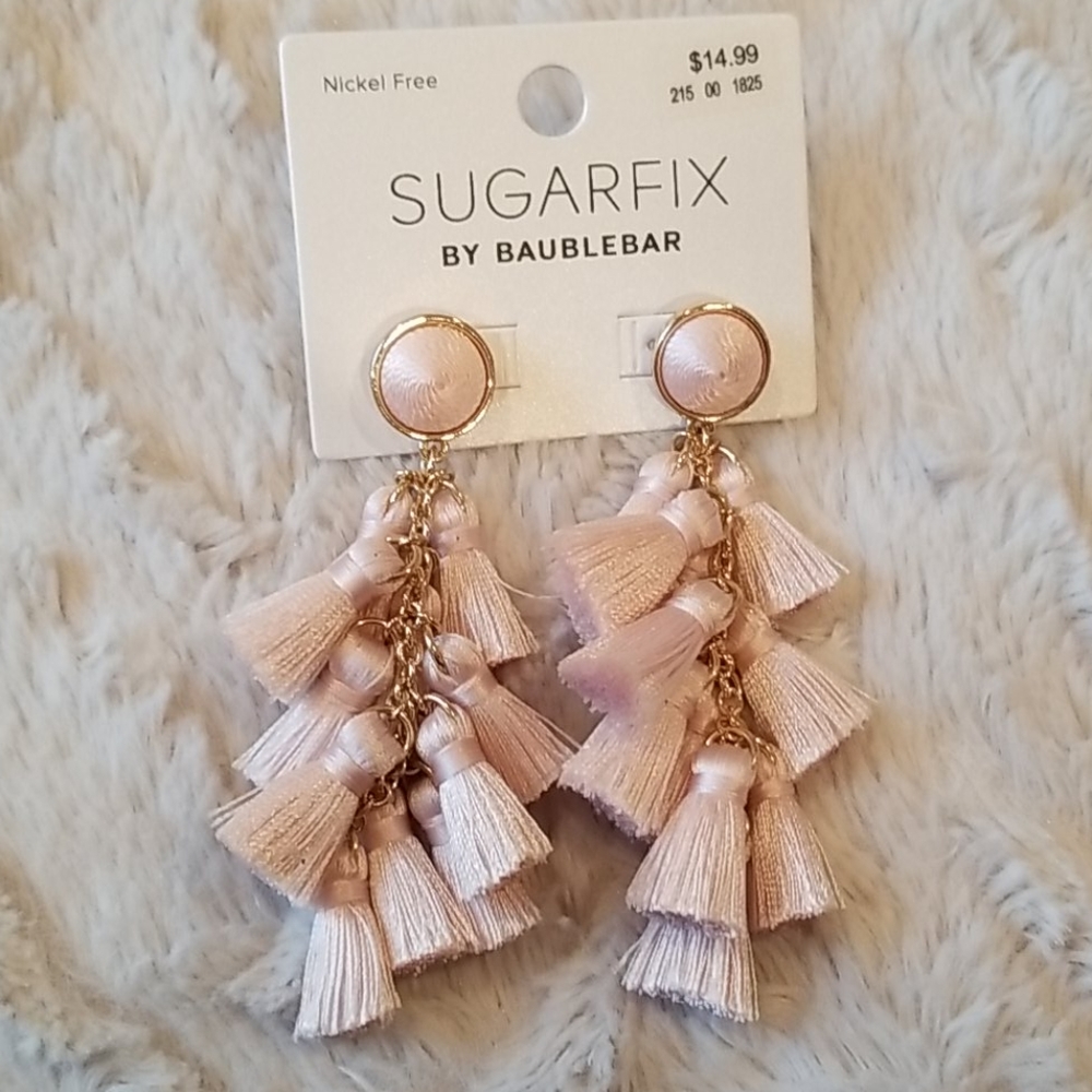 Pink Tassel Earrings